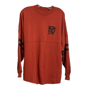 Disney Authentic Brick‎ Red Long Sleeve Spirit Jersey Size Small Pre-owned